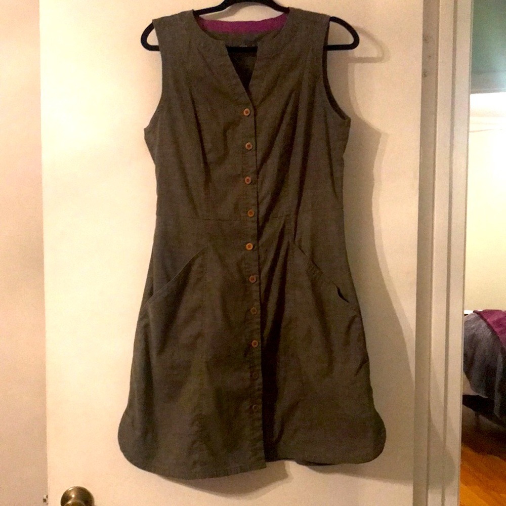 Prana green dress a-line